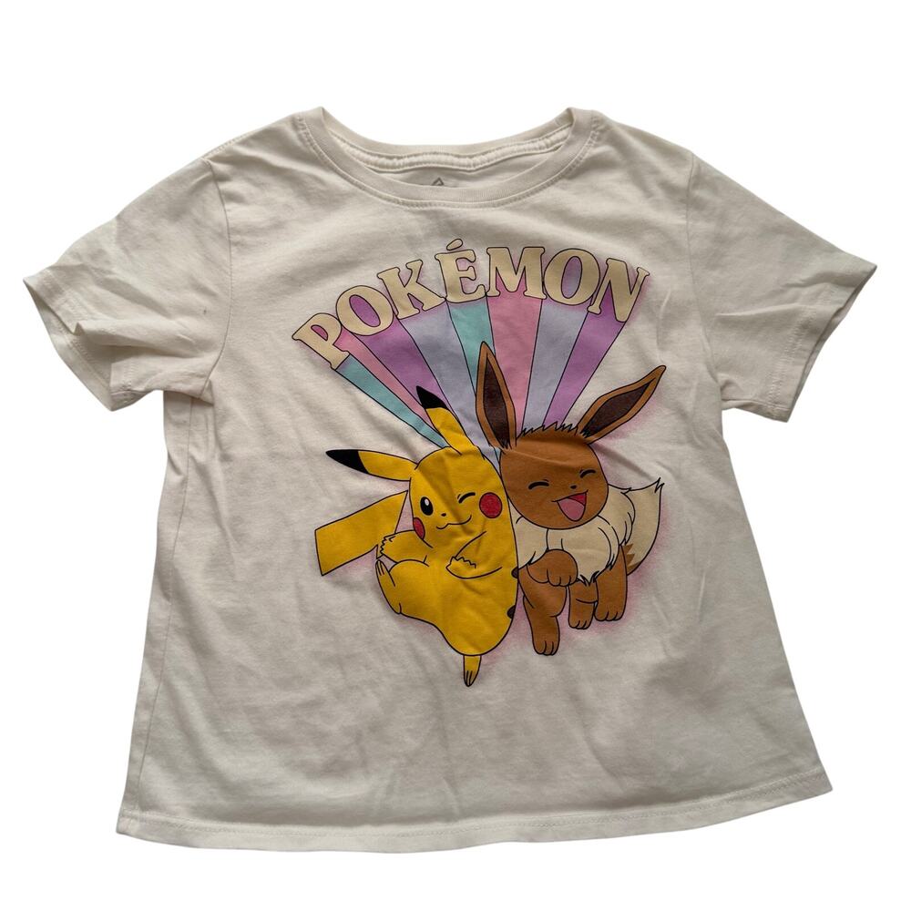 Pokemon Cream Graphic Tee - Size Small